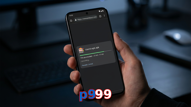 Main screen of P999 apk page for PK players
